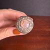 Vintage Floral Frosted Glass Perfume Bottle - 3