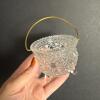 Pair of Pressed Glass Sugar Bowls With Metal Handles - 4