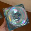 Blue Iridescent Glass Lidded Candy Dish with Grape Pattern - 5