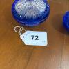 Pair of Cobalt Blue Pressed Glass Powder Jars - 7