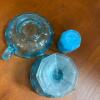 Trio of Blue Pressed Glass Pieces - 3