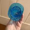 Blue Pressed Glass Shoe and Top Hat - 3