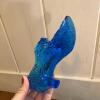 Blue Pressed Glass Shoe and Top Hat - 6