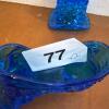 Blue Pressed Glass Shoe and Top Hat - 9