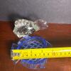 Glass Fish Paperweight and Blue Glass Fish Dish - 8