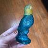 Avon Milk Glass Chick Container and Island Parakeet Cologne Bottle - 7
