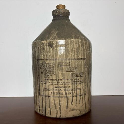 Vintage Simmons & Hammond Stoneware Root Beer Syrup Jug