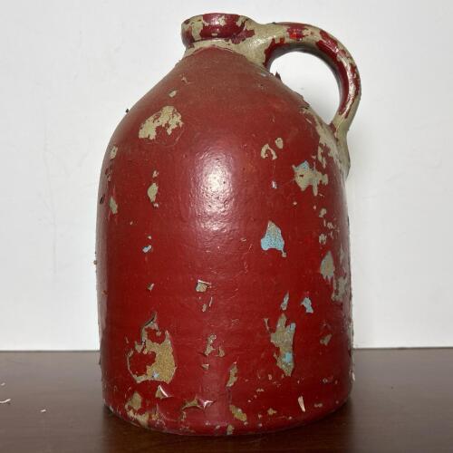Distressed Red Stoneware Jug