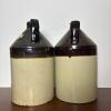 Two-Tone Stoneware Jugs, One Marked Sherwood Bros Pottery - 2