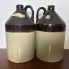 Two-Tone Stoneware Jugs, One Marked Sherwood Bros Pottery - 3