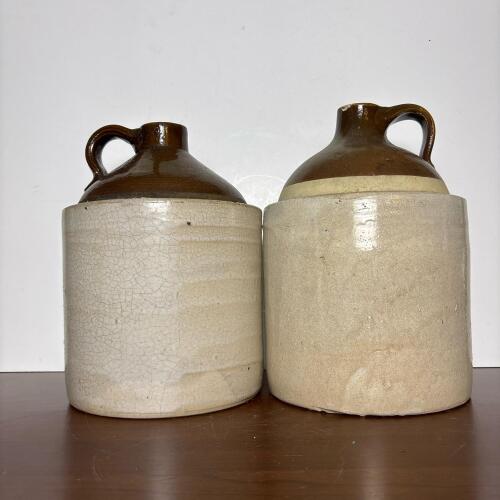 Pair of Two-Toned Stoneware Jugs