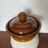 Two-Tone Ceramic Cookie Jar with Lid - 2