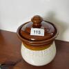 Two-Tone Ceramic Cookie Jar with Lid - 9