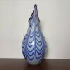 MCM Art Glass Pitcher With Blue and White Swirl Pattern - 5