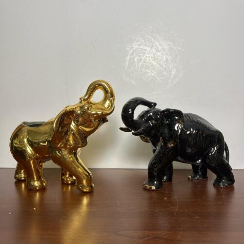 Ceramic Elephant Figurine & Planter