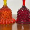 Fenton and Amberina-Style Pressed Glass Bells - 6