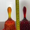 Fenton and Amberina-Style Pressed Glass Bells - 7