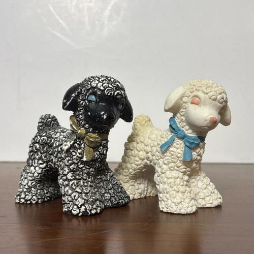 Pair of Vintage Poodle Figurines