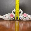 Pair of Ceramic Swan Trinket Dishes With Applied Roses - 7