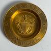Brass Old Gold Cigarettes Ashtray and Shield-Shaped Brass Dish - 3