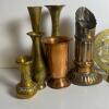 Brass and Copper Decorative Vases and Trivets - 2