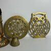 Brass and Copper Decorative Vases and Trivets - 3