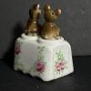 Bear Salt and Pepper Shakers with Hand-Painted Floral Design - 2