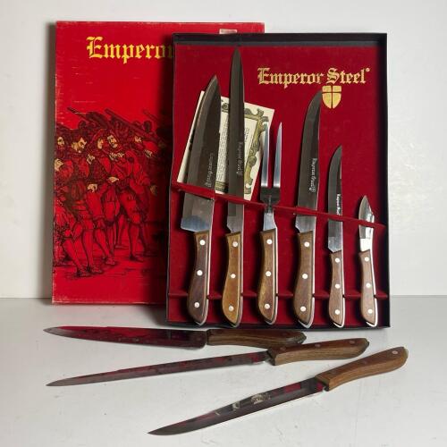 Emperor Steel Stainless Steel Cutlery Knives with Wood Handles