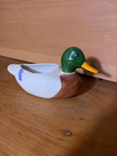 Ceramic Mallard Duck Planter