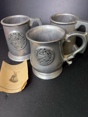 Three Wilton Pewter Tankards