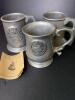 Three Wilton Pewter Tankards