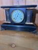 Seth Thomas Adamantine Mantel Clock With Lion Head Ornaments