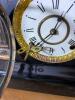Seth Thomas Adamantine Mantel Clock With Lion Head Ornaments - 13