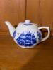 Nantucket Blue and White Ceramic Teapot with Sailing Ship Motif