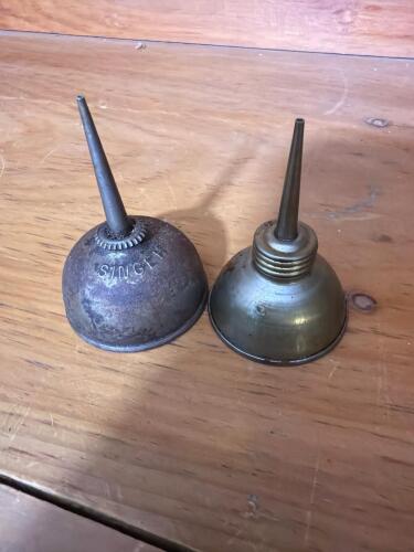 Pair of Vintage Oil Cans, One Singer-Branded