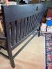Arts and Crafts-Style Wooden Settee with Cut-Out Backrest - 5