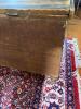 Antique-Style Wooden Storage Trunk with Turned Legs - 5