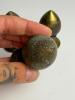 Brass Acorn-Style Finials with Patina - 3