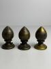 Brass Acorn-Style Finials with Patina - 5