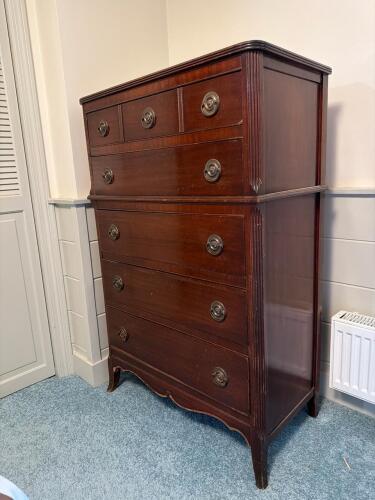 Traditional Mahogany-Style Tall Chest of Drawers