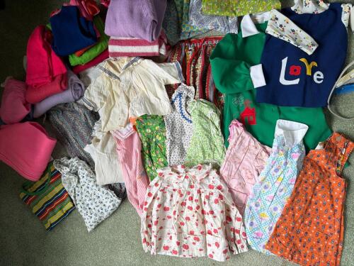 Vintage Children's Clothing in 1970s-Style Prints and Colors