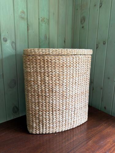 Woven Laundry Hamper With Lid and Liner