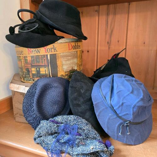 Vintage Ladies Hats Including Dobbs Fifth Avenue and Merrimac