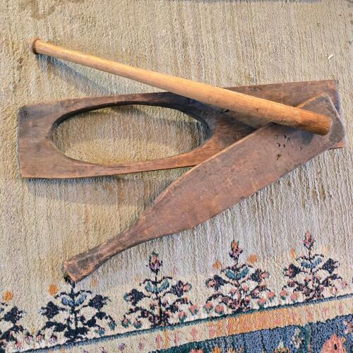 Antique Wooden Textile Tools Primitive-Style