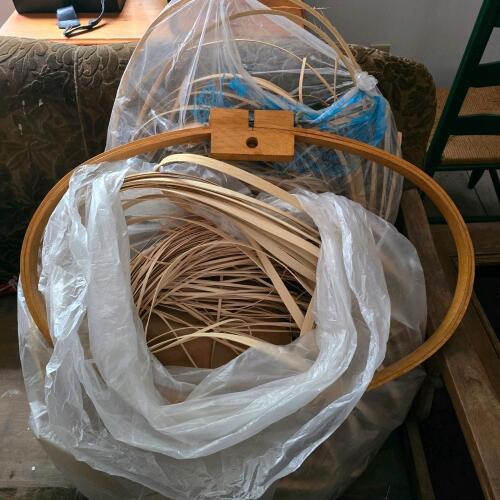 Basket Weaving Supplies With Wood Frame