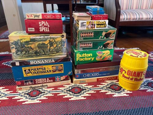 Assorted Vintage Board Games and Puzzles