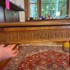 Carved Wood Coffee Table with Drawer - 3