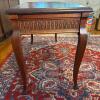 Carved Wood Coffee Table with Drawer - 6
