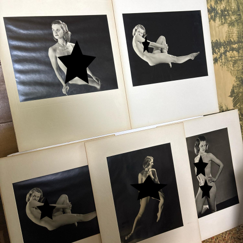Vintage Nude Female Figure Study Photographs, Circa 1945
