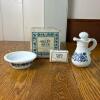 Avon Delft Blue Pitcher and Bowl Bath Oil Set with Original Box